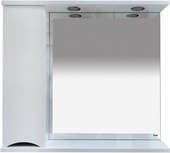 Шкаф с зеркалом Misty Элвис 85 (левый, белый)