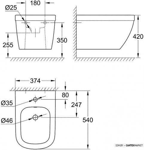 Биде подвесное Grohe Euro 39208000 фото 2