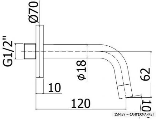 Излив для умывальника Paffoni Light ZBOC093NO фото 2