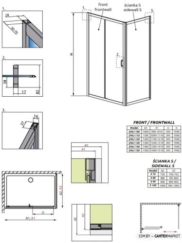 Душевой уголок Radaway Premium Plus DWJ+S 120x75 фото 8