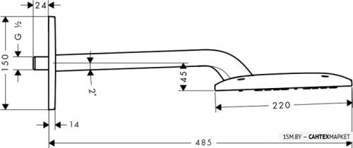 Верхний душ Hansgrohe Raindance E 420 AIR 1jet (27372000) фото 2