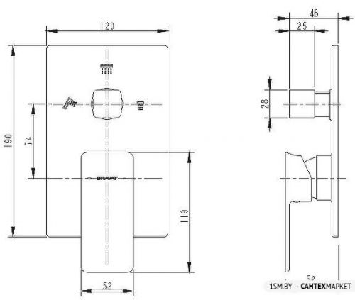 Смеситель для душа Bravat Phillis P69195C-ENG фото 2