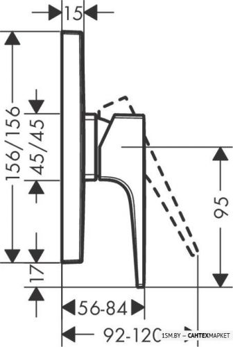 Смеситель для душа Hansgrohe Metropol 32565140 (бронзовый) фото 2