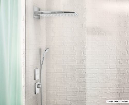 Переключатель режимов для душа Hansgrohe ShowerSelect Glass 15736400 (белый/хром) фото 2