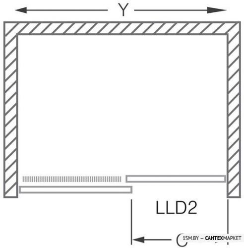 Душевая дверь Roth Lega Line LLD2/140 (хром/intimglass) фото 7