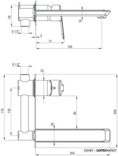 Смеситель для умывальника Deante Arnika Titanium BQA D54L фото 2