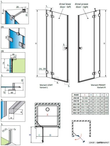 Душевая дверь Radaway Essenza Pro Gold DWJ 110 R фото 8