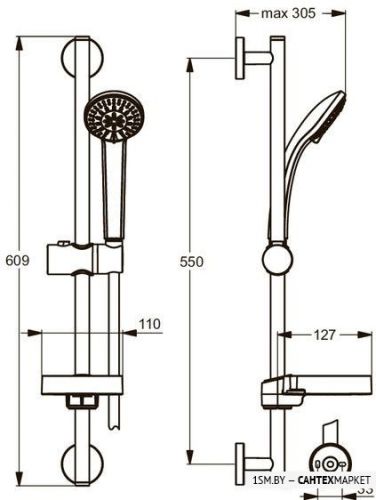 Душевой гарнитур Ideal Standard IdealRain B9503AA фото 4