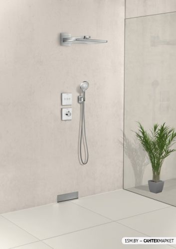 Переключатель режимов для душа Hansgrohe ShowerSelect Glass 15736400 (белый/хром) фото 5