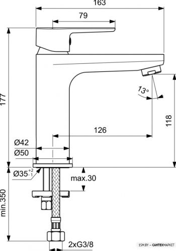 Смеситель для умывальника Ideal Standard Cerafine O BC554AA фото 2