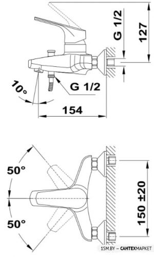 Смеситель для ванны и душа TEKA Alcudia 461216200 фото 2