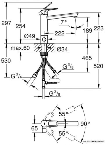 Смеситель для мойки Grohe Bauedge 31696000 фото 2