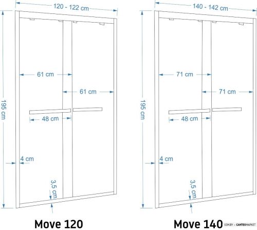 Душевая дверь Rea Move 140 фото 5