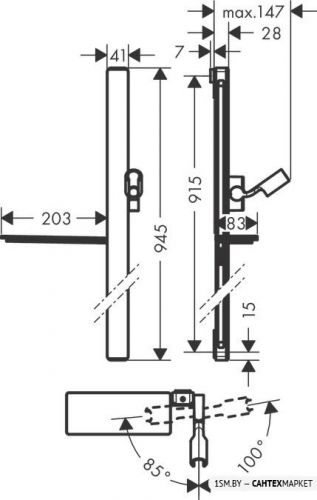 Душевая штанга Hansgrohe Unica 27640400 (белый/хром) фото 2