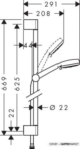 Душевой гарнитур Hansgrohe Raindance Select S 120 26721400 (белый/хром) фото 4