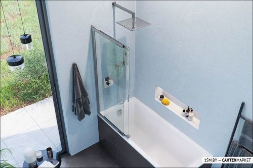 Стеклянная шторка для ванны Excellent Liner 110 фото 4