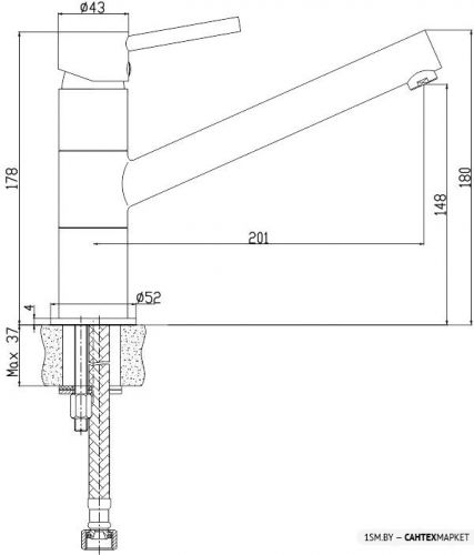 Смеситель для мойки IDDIS Velikan VL5WBSGi05 (хром/белый) фото 4