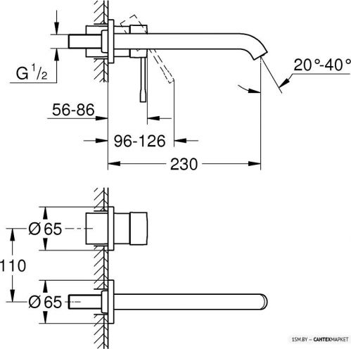 Смеситель для умывальника Grohe Essence New 19967GN1 (холодный рассвет) фото 2