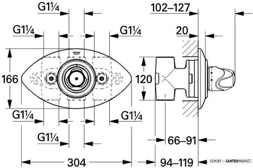 Смеситель для душа Grohe Grohtherm XL 35003000 фото 2