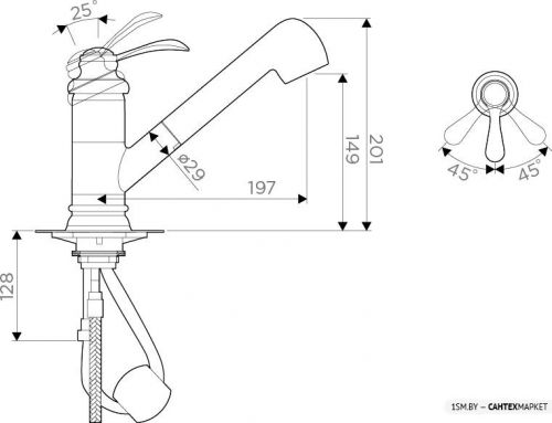 Смеситель для мойки Omoikiri Kakogava-S AB 4994294 фото 2