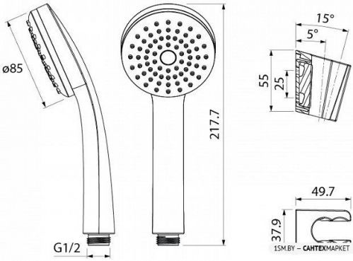 Душевой гарнитур IDDIS 0011F00i16 фото 2