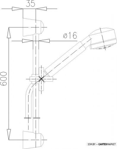 Душевой гарнитур Armatura Symetric Basic Class (841-140-00) фото 2