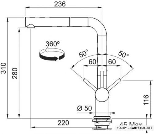 Смеситель для мойки Franke Active Plus Doc (оникс) [115.0373.901] фото 2