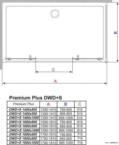 Душевой уголок Radaway Premium Plus DWD+S 180x100 фото 10