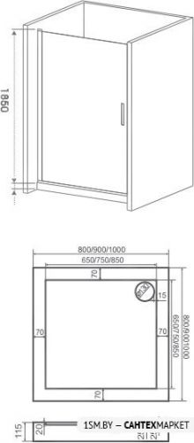 Душевая дверь Good Door Pandora DR 80 (прозрачное/хром) фото 3