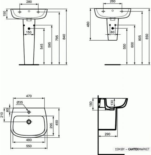 Настенный умывальник Ideal Standard Esedra T279901 фото 3