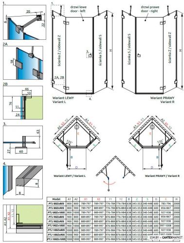 Душевая дверь Radaway Essenza Pro Black PTJ Door R фото 6