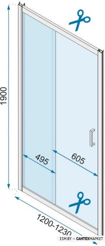 Душевая дверь Rea Slide 120 фото 9