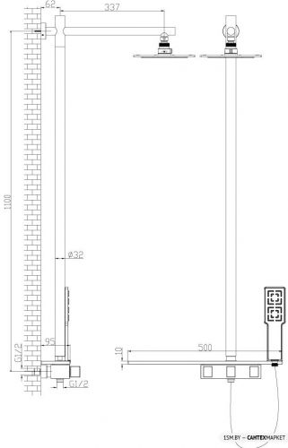 Душевая система Lemark LM7001C фото 2