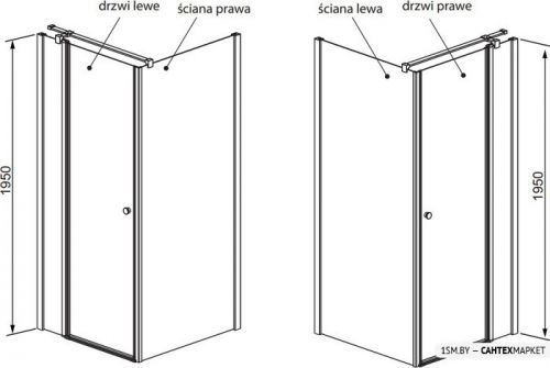 Душевой уголок Radaway Eos II KDJ 110x80 фото 4