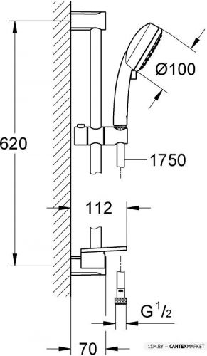 Душевой гарнитур Grohe New Tempesta Cosmopolitan 100 27928002 фото 6