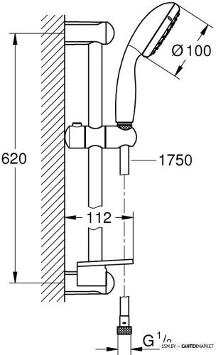 Душевой гарнитур Grohe New Tempesta 100 27794001 фото 2