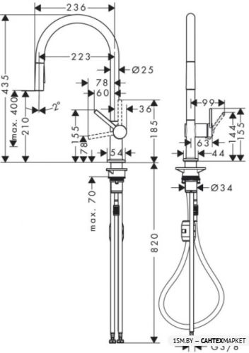 Смеситель для мойки Hansgrohe Talis M54 72800800 фото 7