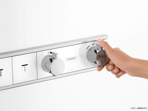 Смеситель для душа Hansgrohe RainSelect 15357400 (белый/хром) фото 5