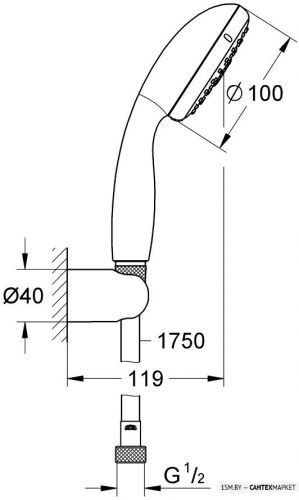 Душевой гарнитур Grohe New Tempesta 100 27849001 фото 5