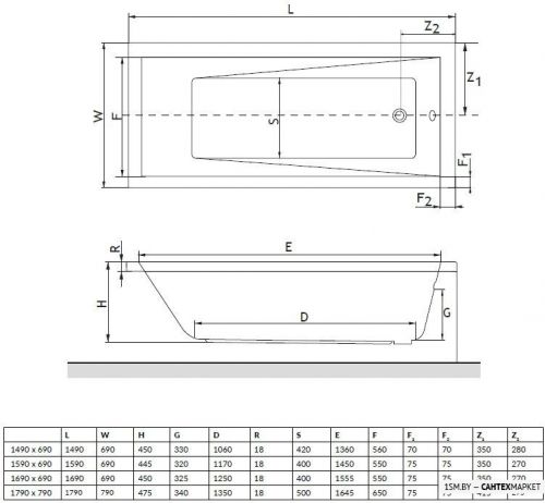 Акриловая ванна Excellent Wave slim 170x75 фото 6