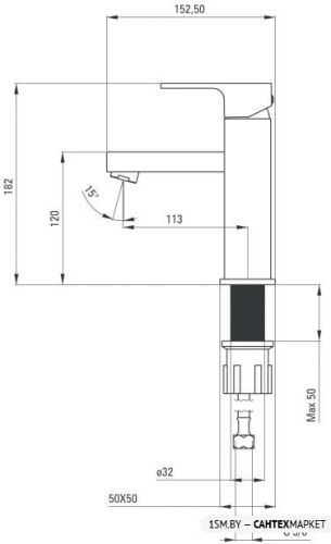 Смеситель для умывальника Deante Anemon Bis BBZ N21M фото 3