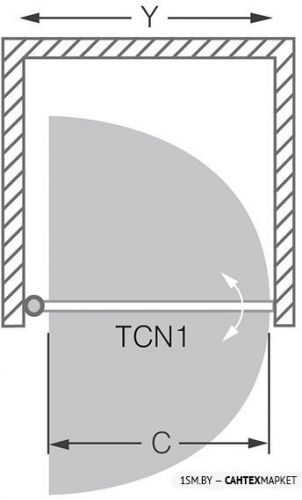 Душевая дверь Roth Tower Line TCN1/100 (сатин/прозрачное) фото 8