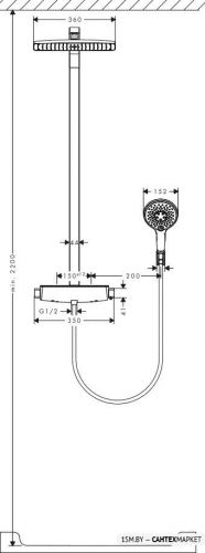 Душевая система Hansgrohe Raindance Select 360 Showerpipe (27112000) фото 2