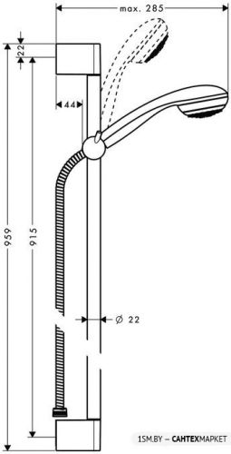 Душевой гарнитур Hansgrohe Crometta 85 Green Mono 27651000 фото 5