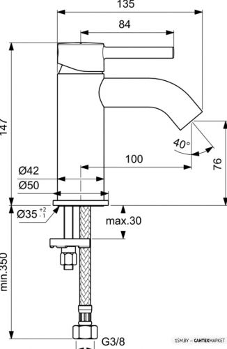 Смеситель для умывальника Ideal Standard Ceraline BC268AA фото 2