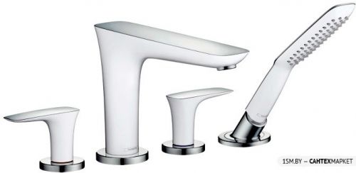 Смеситель для ванны и душа Hansgrohe PuraVida 15446400 (хром/белый)