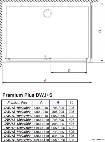 Душевой уголок Radaway Premium Plus DWJ+S 100x80 [33303-01-08N + 33413-01-08N] фото 10