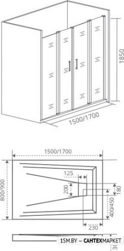 Душевая дверь Good Door Infinity WTW-TD 150 (матовое/хром) фото 3