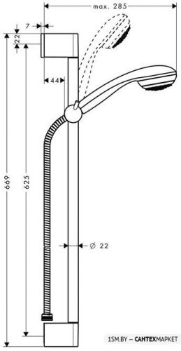 Душевой гарнитур Hansgrohe Crometta 85 1jet [27728000] фото 2