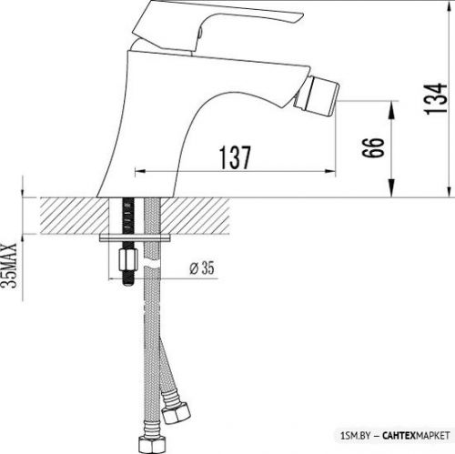 Смеситель для биде Lemark UNIT LM4508C фото 2